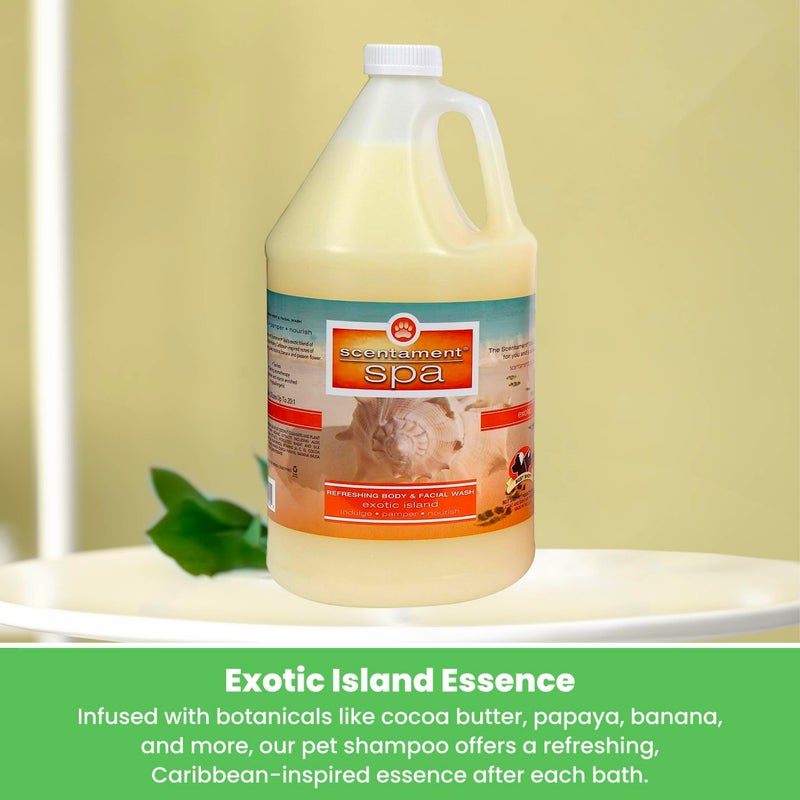Best Shot Scentament Spa Seasonal Body and Facial Wash, Tearless Shampoo, Hypoallergenic Body Wash, Removes Tear Stains, Exotic Island, 1 Gallon - Image 5